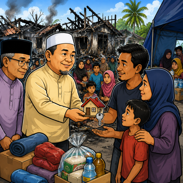Kerajaan Kelantan Tanggung Sewa Rumah Mangsa Kebakaran Gok Kapor Selama Tiga Bulan