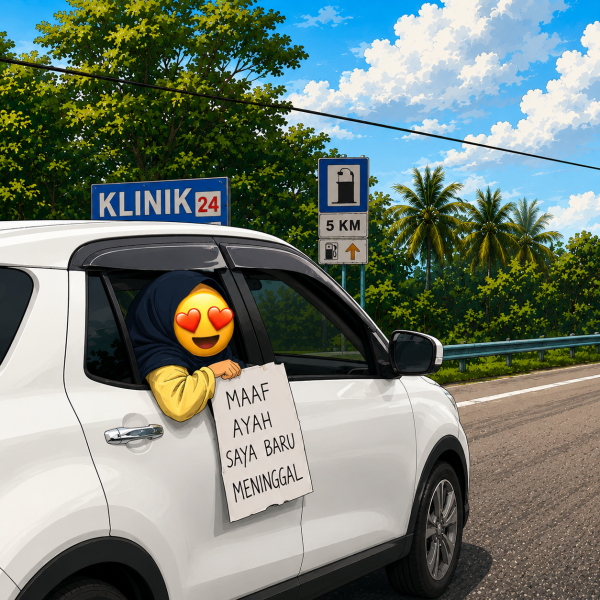 Sikap Prihatin Pengguna Jalan Raya Raih Pujian, Beri Laluan Kepada Wanita Kematian Bapa